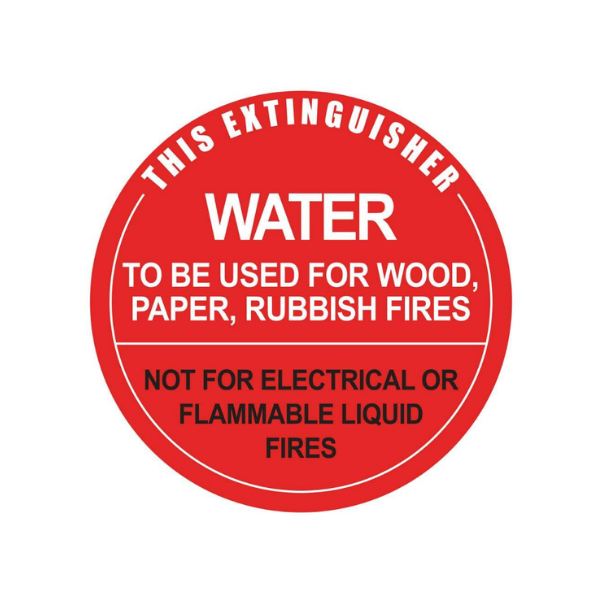 Air/Water ID Self Adhesive Sign - 190mm x 190mm