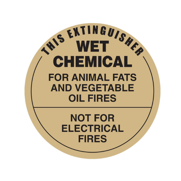 Wet Chemical ID Self Adhesive Sign - 190mm x 190mm