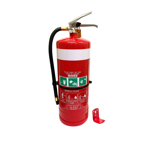 9.0kg ABE Powder Extinguisher with Hose & Wall Bracket