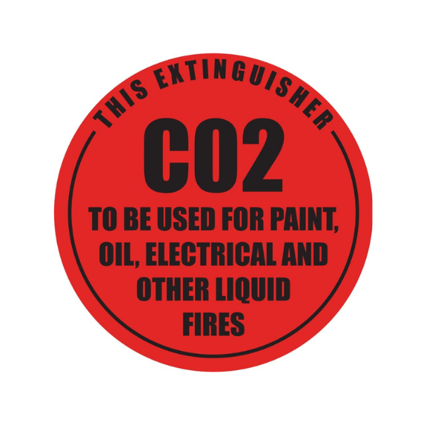 CO2 ID Self Adhesive Sign - 190mm x 190mm