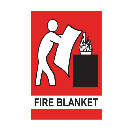 Fire Blanket Location - Small Self Adhesive Sign - 150 x 225mm
