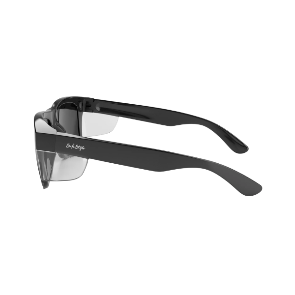 SafeStyle Safety Glasses - Fusions XL Matte Black Frame with Tinted Lens