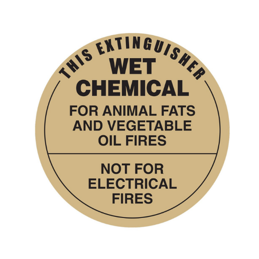 Wet Chemical ID Self Adhesive Sign - 190mm x 190mm
