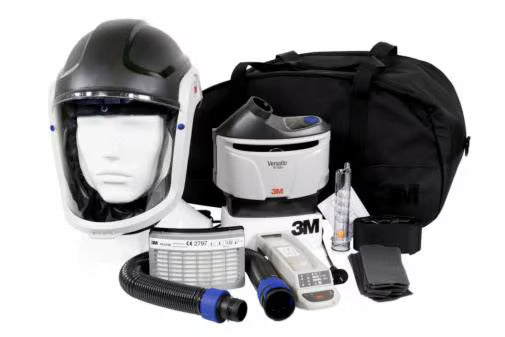 3M™ Versaflo™ TRM-307C M-Series, TR-315A+ Starter Kit with M-307 Helmet, Flame Resistant Face Seal and Charger image 0